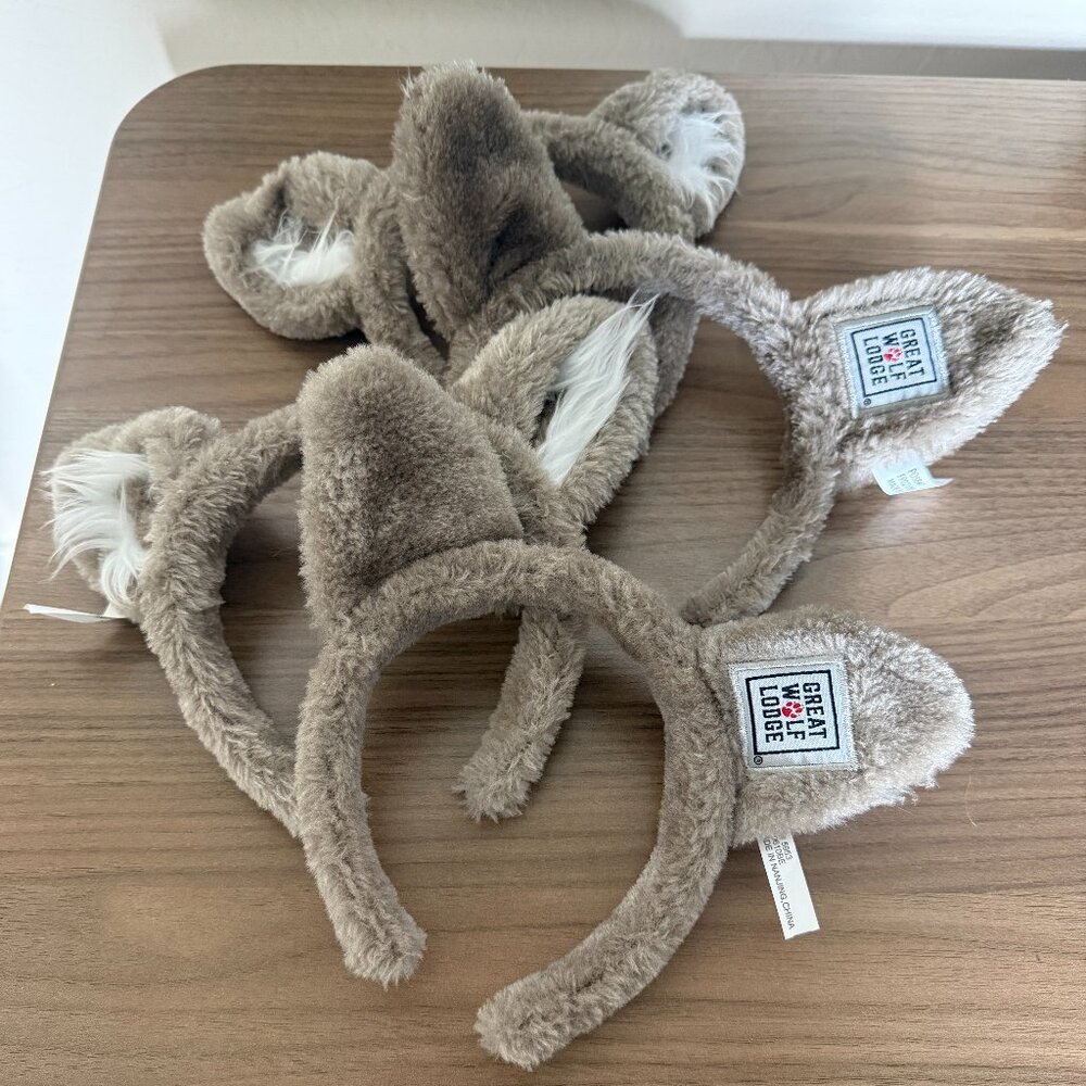 Set of 4 Great Wolf Lodge Wolf Ears Headbands